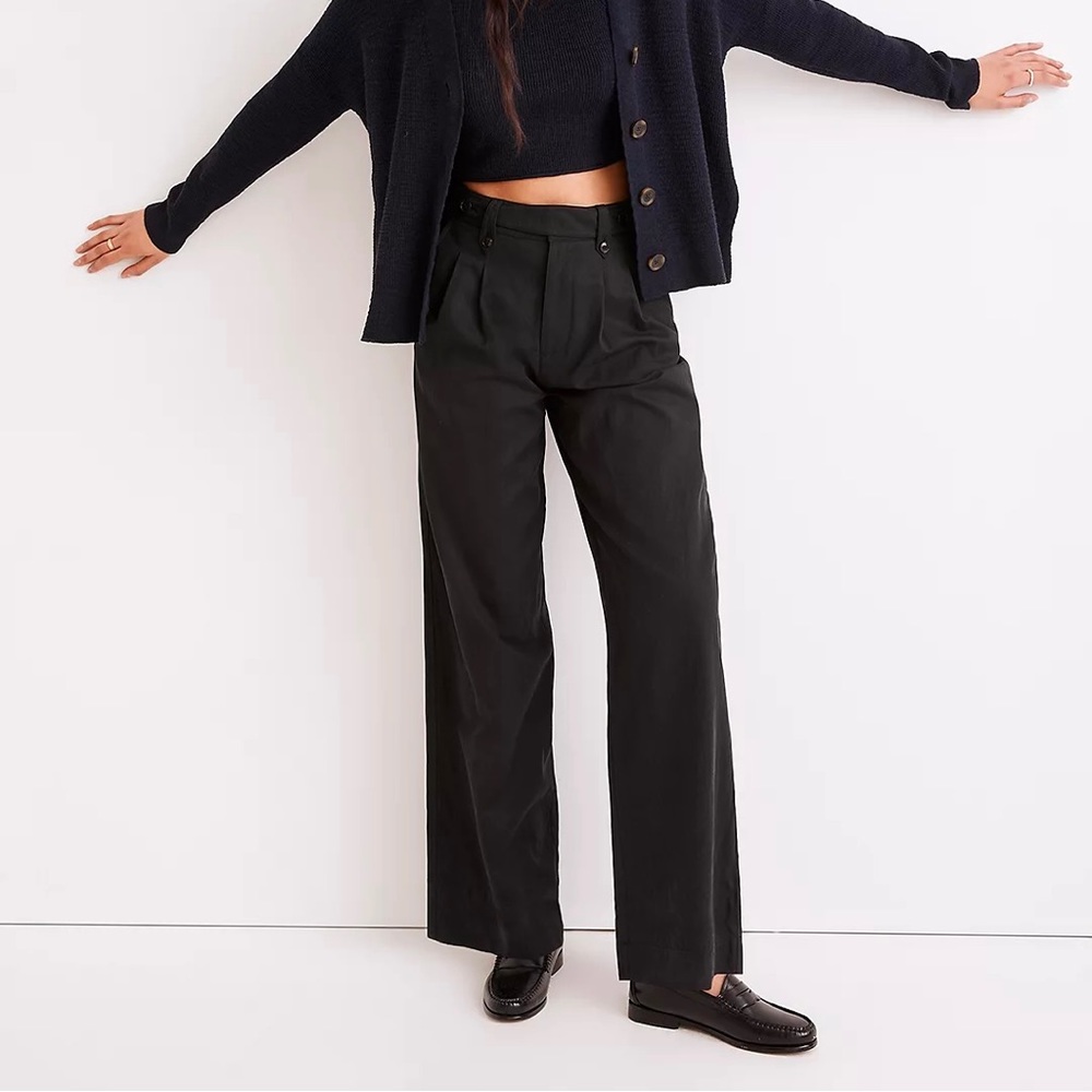 Madewell Black Wide-Leg Pants